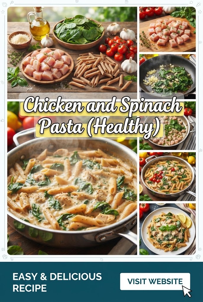 Chicken and Spinach Pasta (Healthy)