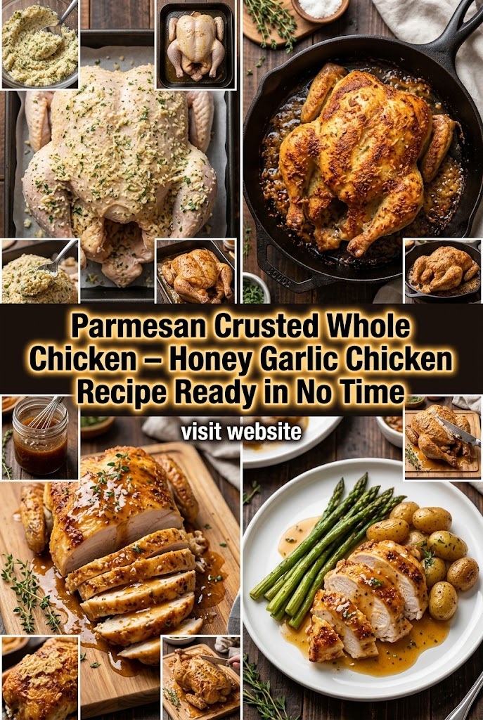 Parmesan Crusted Whole Chicken – Honey Garlic Chicken Recipe Ready in No Time