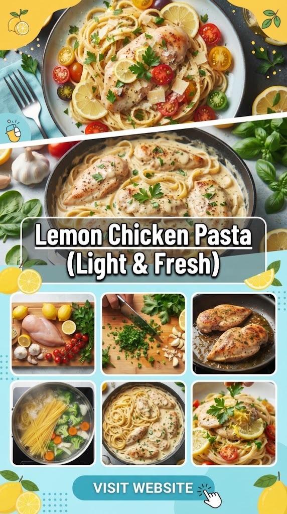 Lemon Chicken Pasta (Light & Fresh)