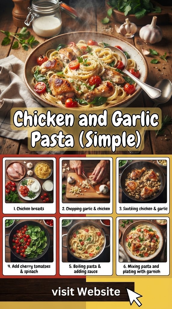 Chicken and Garlic Pasta (Simple)