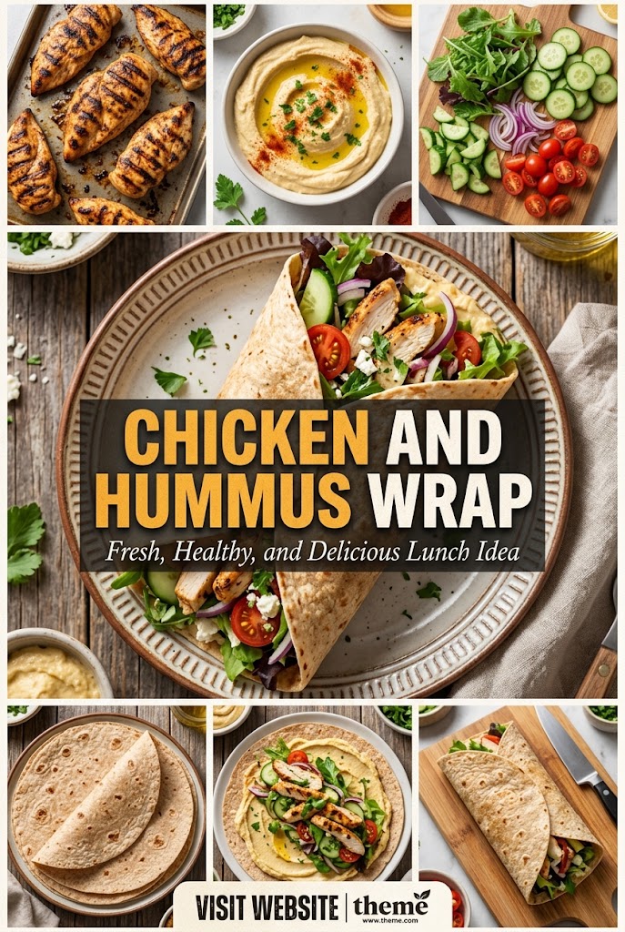 Chicken and Hummus Wrap