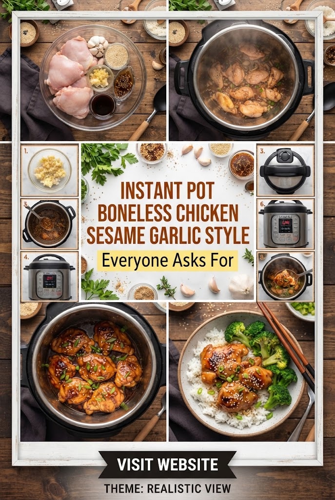 Instant Pot Boneless Chicken Sesame Garlic Style – Everyone Asks For