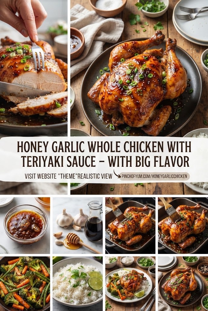 Honey Garlic Whole Chicken with Teriyaki Sauce – With Big Flavor