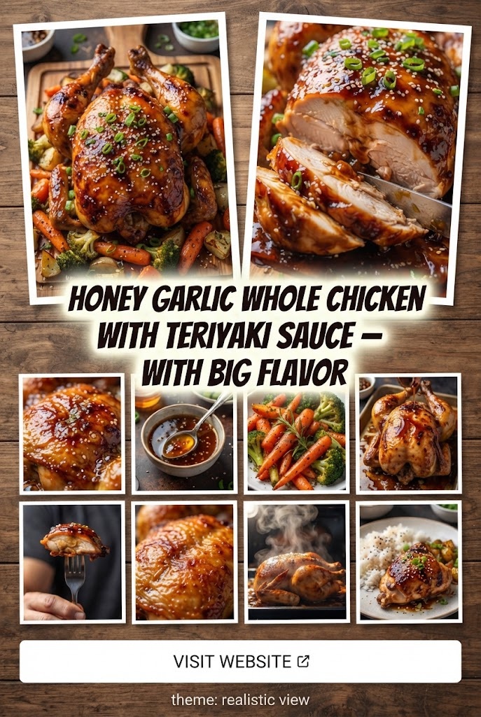 Honey Garlic Whole Chicken with Teriyaki Sauce – With Big Flavor